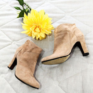 🆕 SAM EDELMAN Taupe booties High Heels Sz 7.5